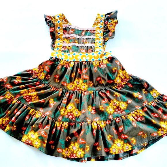 Wildflowers Girls Dress Vintage Vivien Pocket Full Of Wonder Pinafore Floral 4